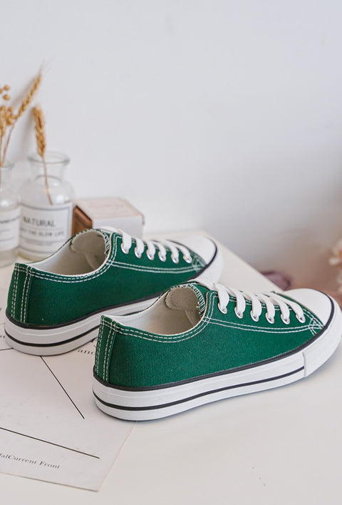 COPE CLOTHING : Canvas Trainer - Alpine Green