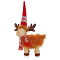 Fluffy Deer With Red Hat Plush 53cm