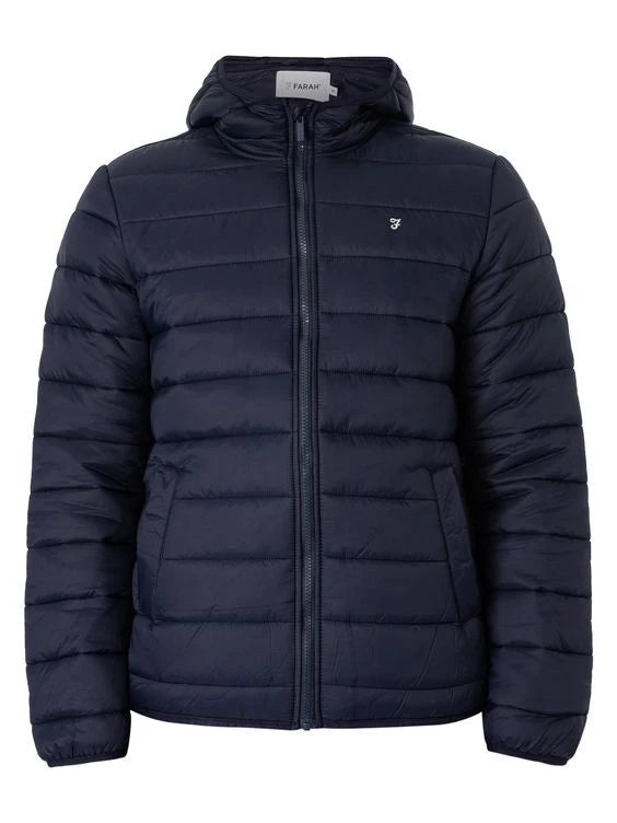FARAH Delano Waded Jacket - Navy