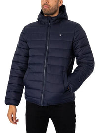 FARAH Delano Waded Jacket - Navy