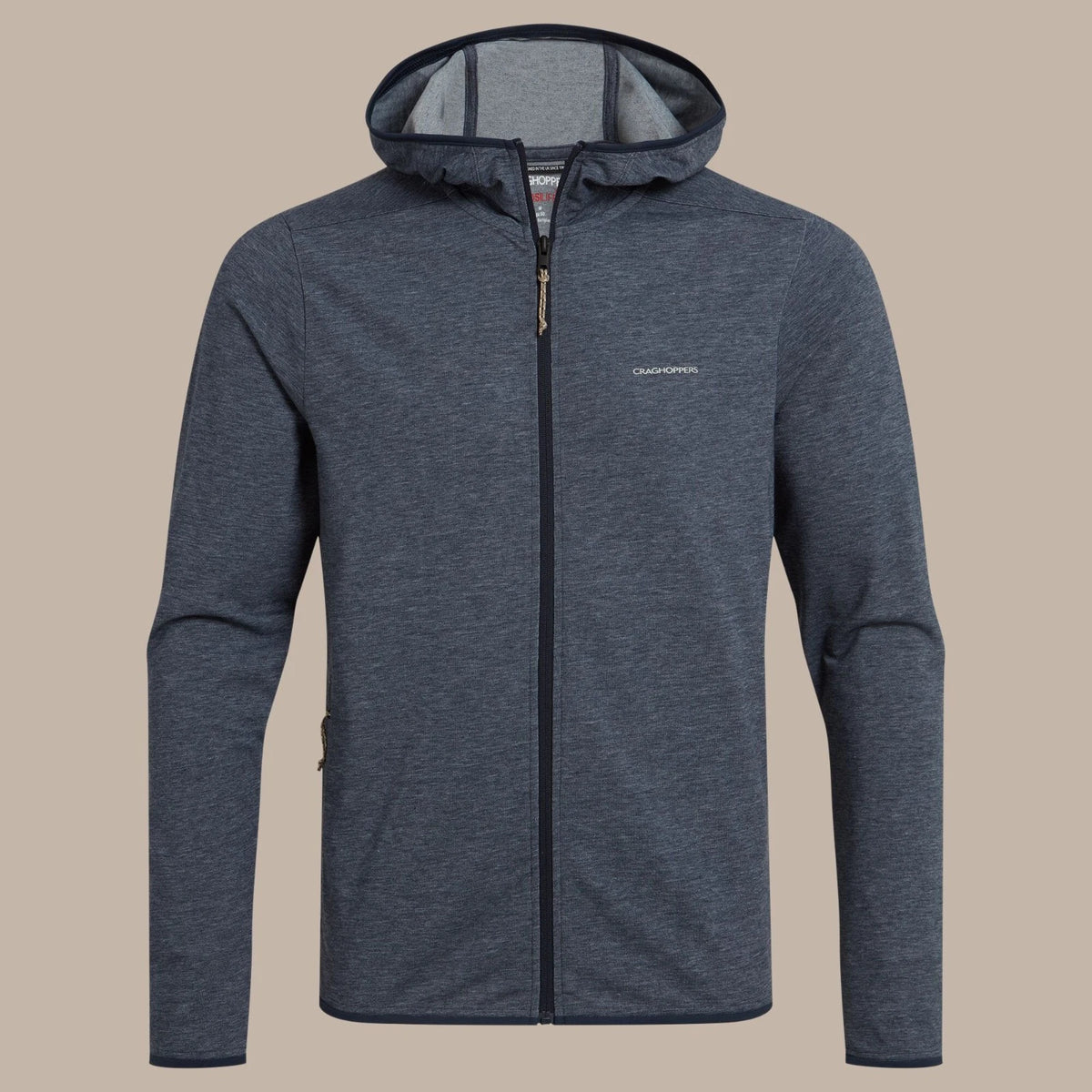 CRAGHOPPERS Men's NosiLife Deft Full Zip Hooded Top - Navy