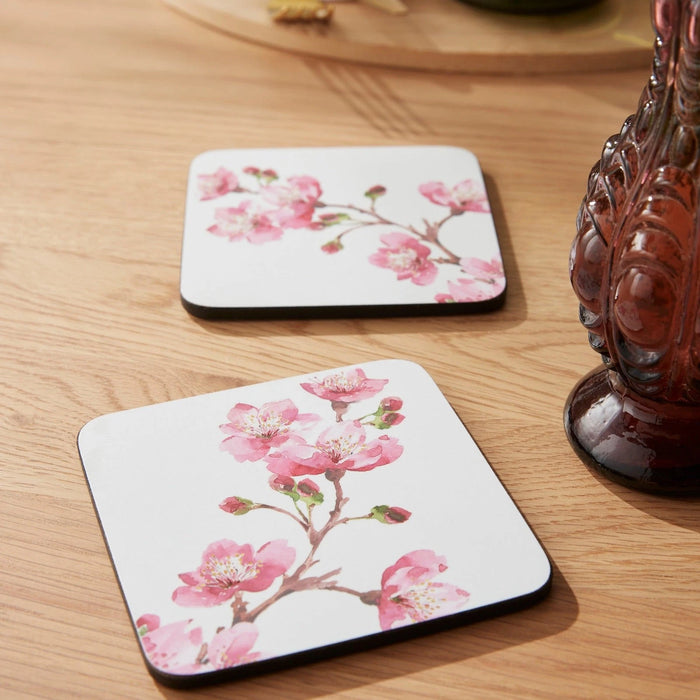 PIMPERNEL Pink Blossom - Set of 6 Coasters