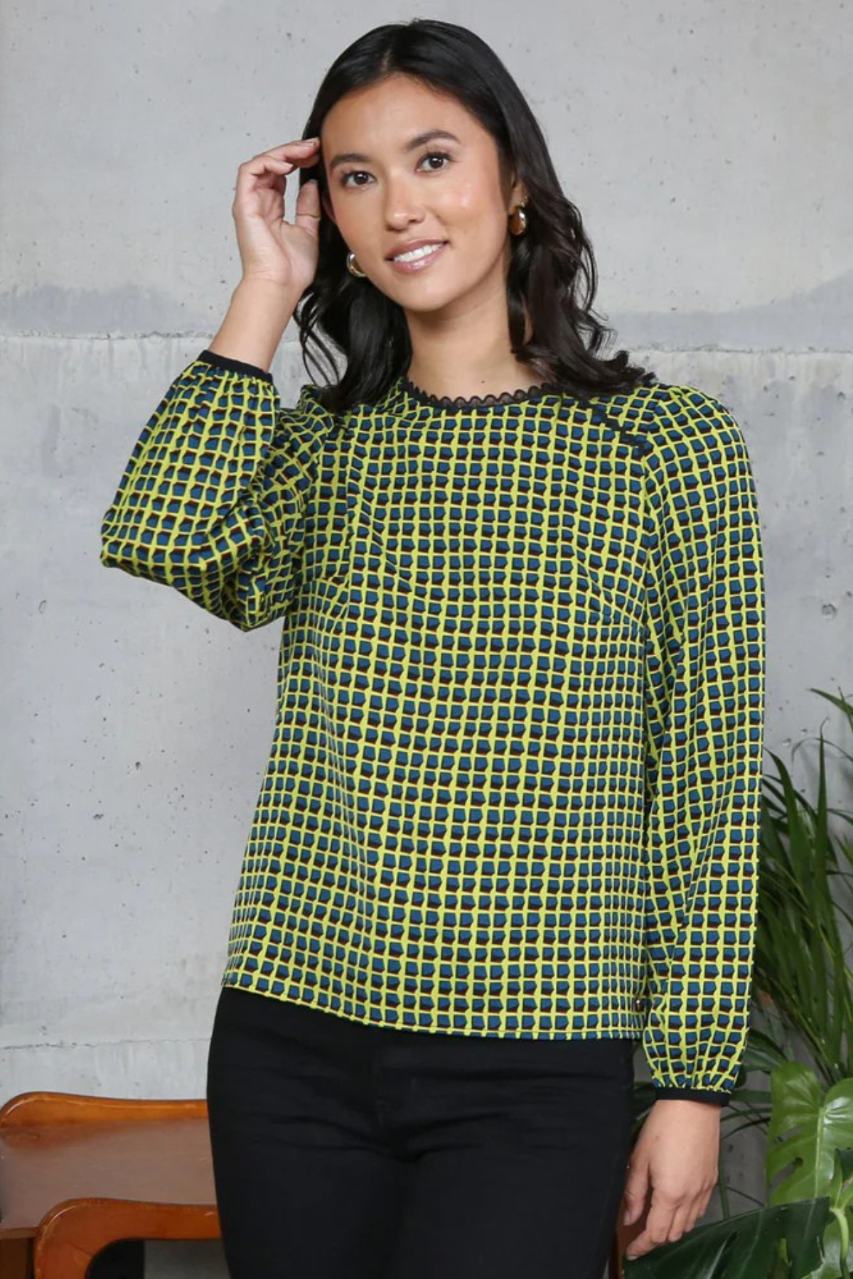 RANT & RAVE Sade Blouse - Lime