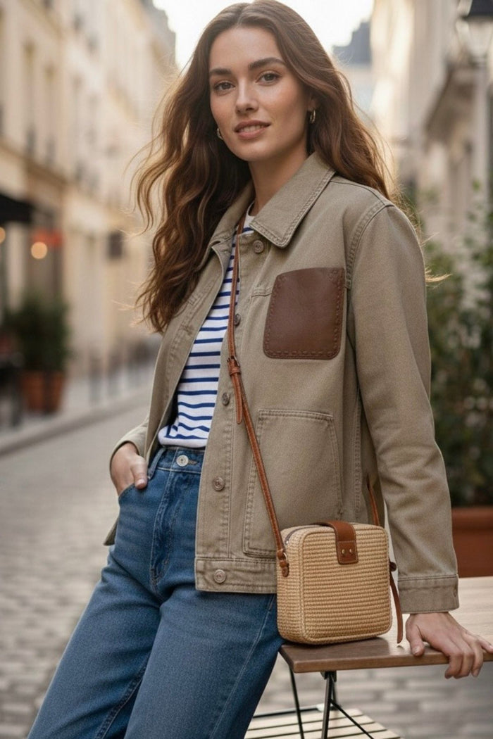 COPE CLOTHING Safari Denim Jacket - Khaki