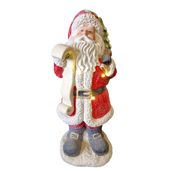 WGP Santa Checking his List LED Figurine 49cm