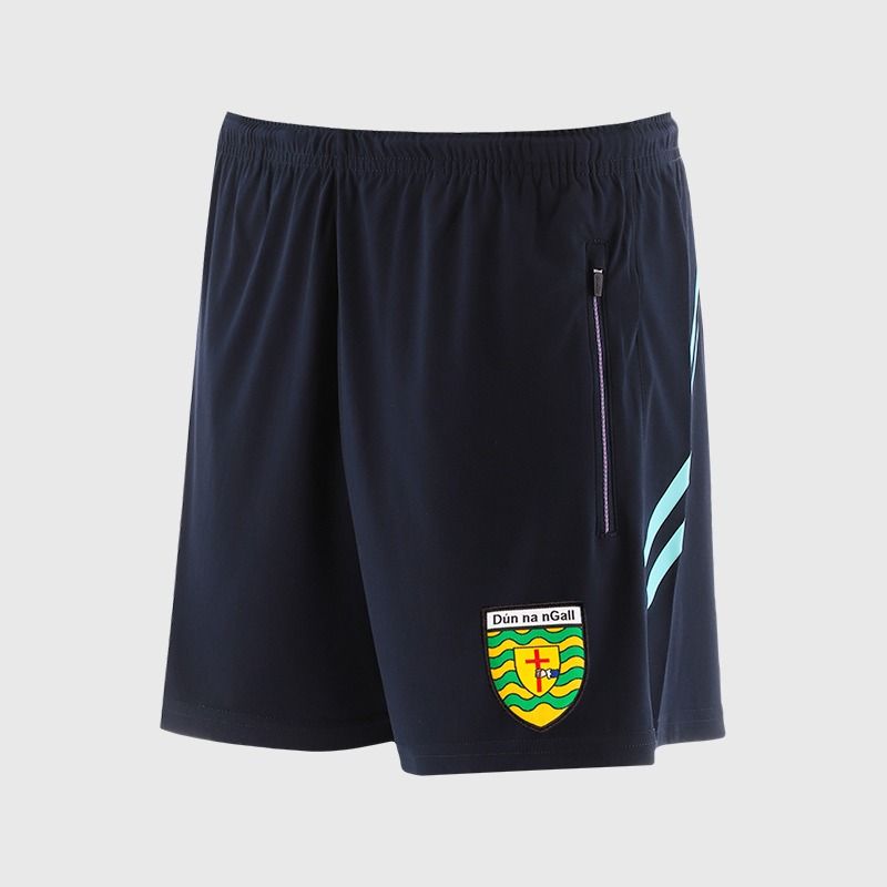 O'NEILLS Donegal GAA Girl's Sedona Training Shorts - Navy/Mint