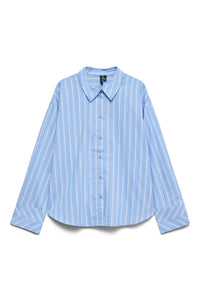 VERO MODA Monday Long Sleeve Striped Shirt - Blue