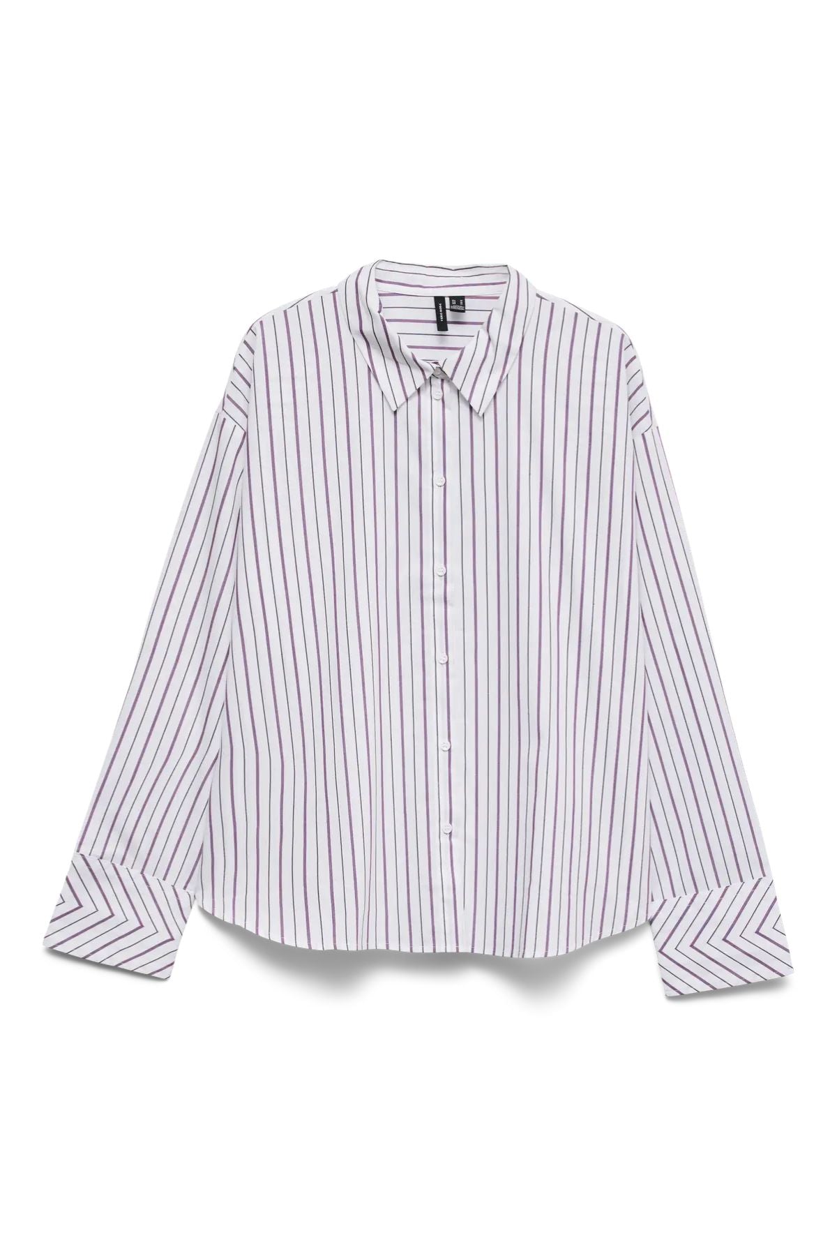VERO MODA Monday Long Sleeve Striped Shirt - Purple