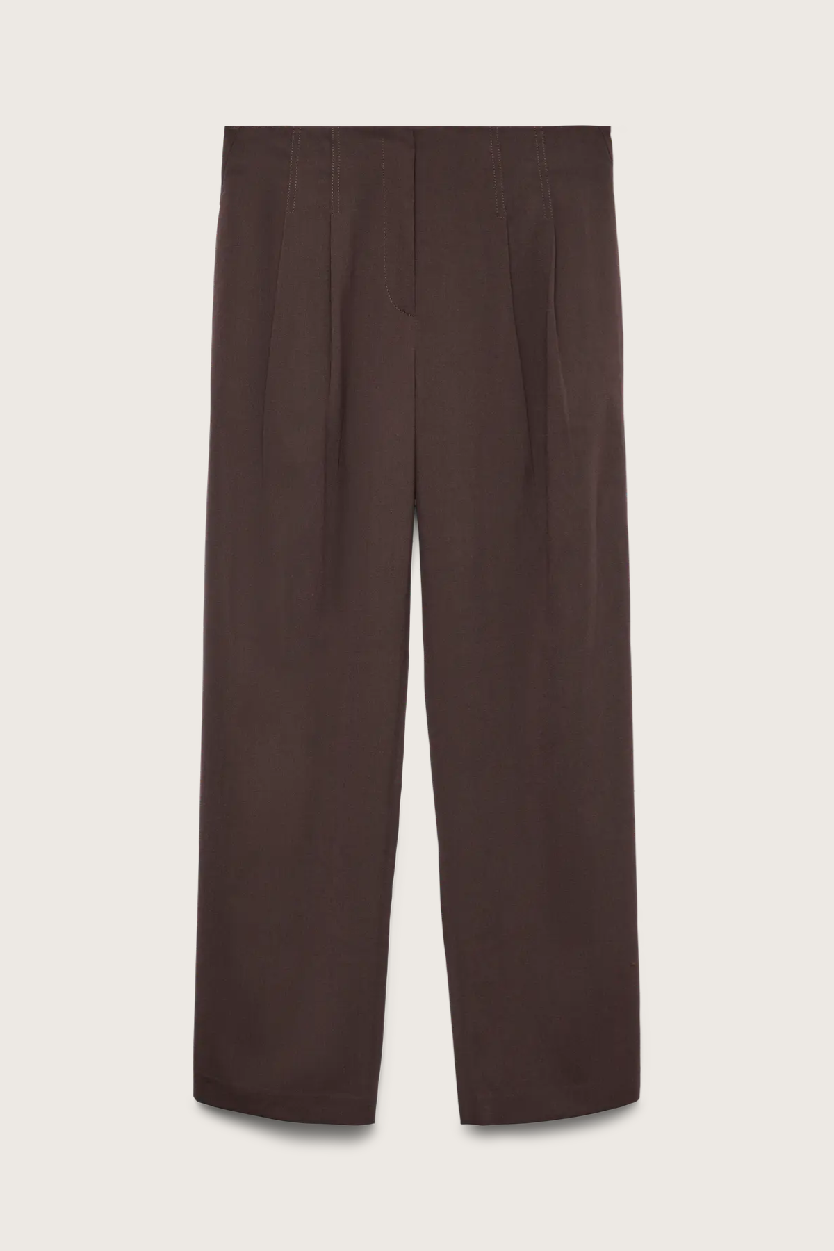 VERO MODA Siga Mid Waist Wide Leg Pants - Brown