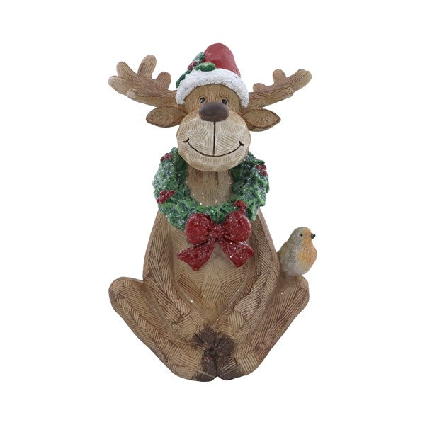 STRAITS Sitting Reindeer Christmas Ornament 11×16cm