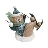 STRAITS Skiing Bear Figurine 18x14cm