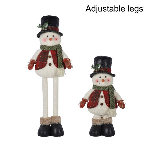 STRAITS Snowman Extendable Legs Plush Standing Figure 50-80cm