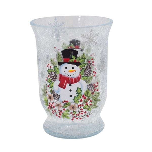 STRAITS Snowman Hurricane Tealight Holder 15cm