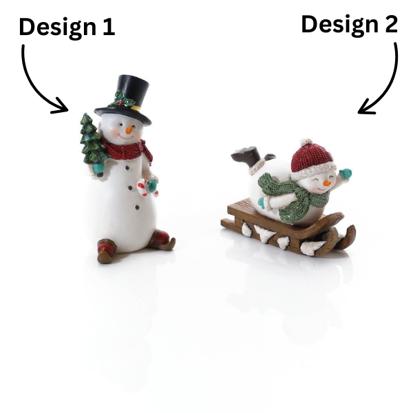 LANGS Snowman Resin Ornament - Standing or on Sleigh- 1Pc