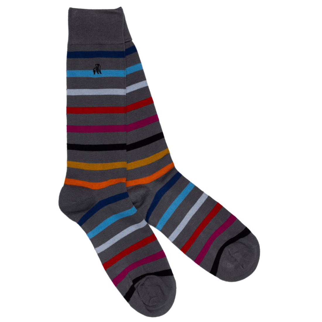 SWOLE PANDA Stripe Sock - Grey