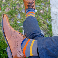 SWOLE PANDA Stripe Sock - Grey