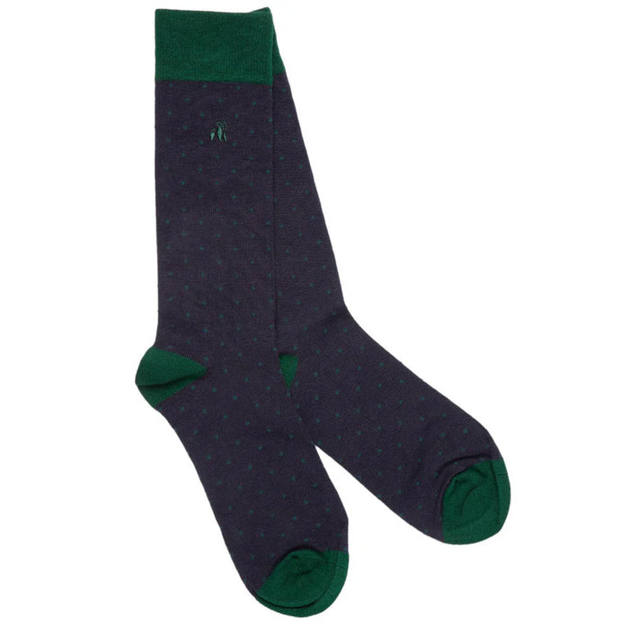 SWOLE PANDA Spotted Sock - Navy