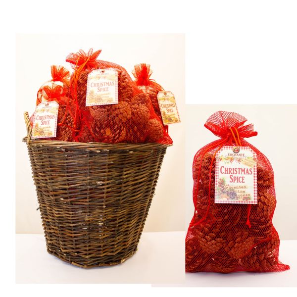 ENCHANTE Christmas Scented Pine Cones in a Bag 1Pc