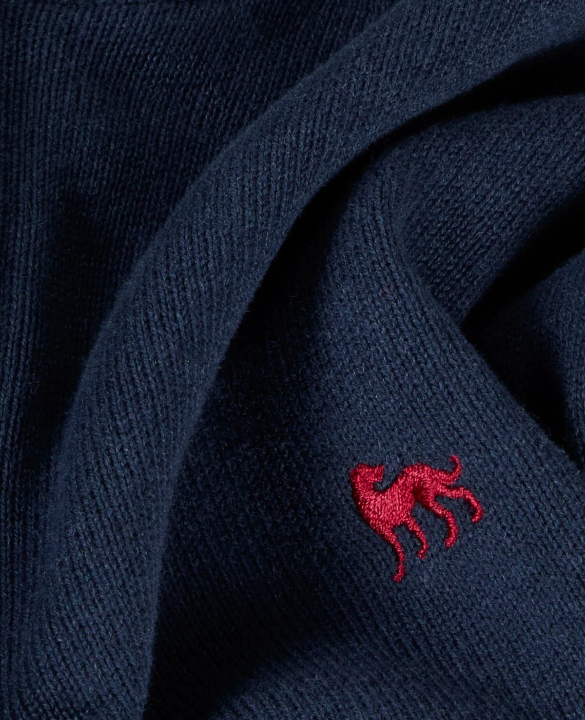 MAGEE Sean Cotton 1/4 Zip Jumper - Dark Blue