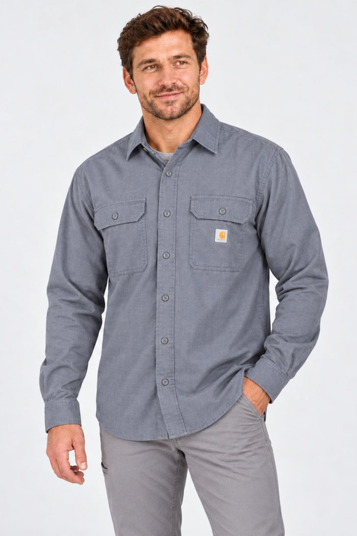CARHARTT Glenwood Relaxed LS Shirt - Steel