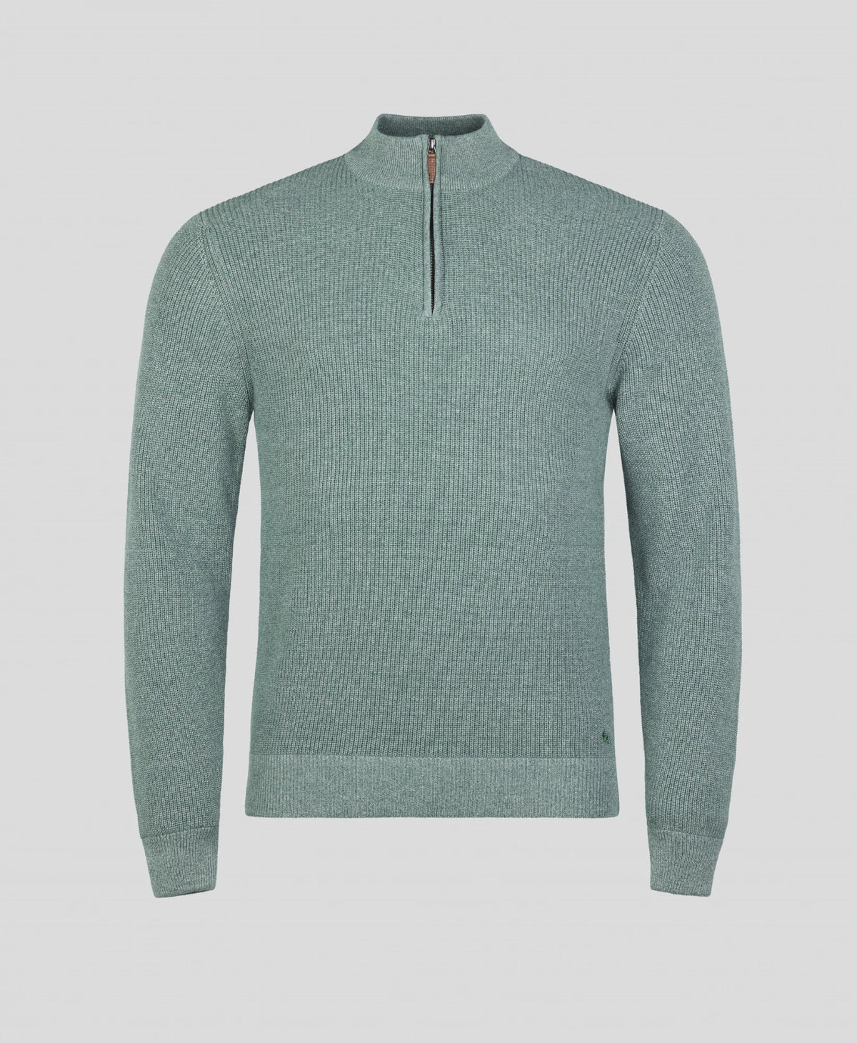 MAGEE Steve Cotton 1/4 Zip Jumper - Green