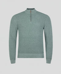 MAGEE Steve Cotton 1/4 Zip Jumper - Green