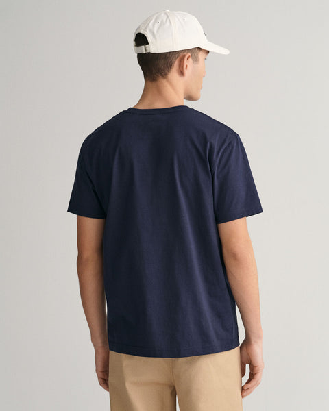 GANT : Regular Shield Short Sleeve T-Shirt - Evening Blue