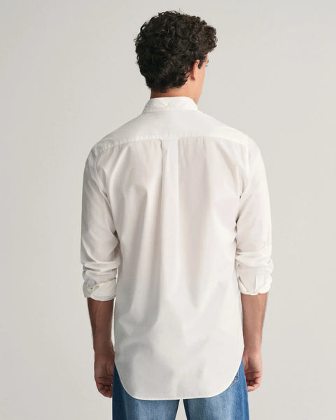 GANT : Regular Fit Poplin Shirt - White