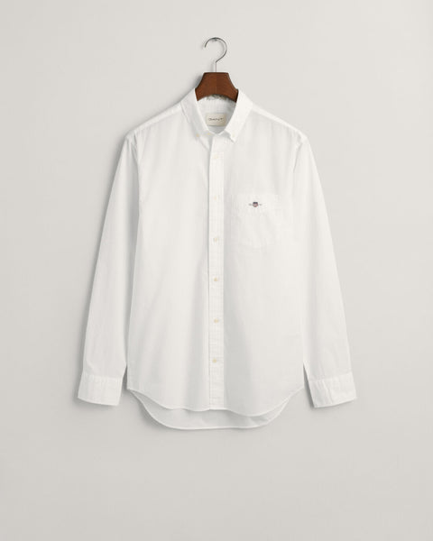 GANT : Regular Fit Poplin Shirt - White