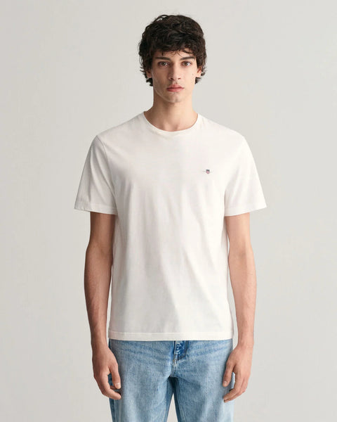 GANT : Regular Shield Short Sleeve T-Shirt - White