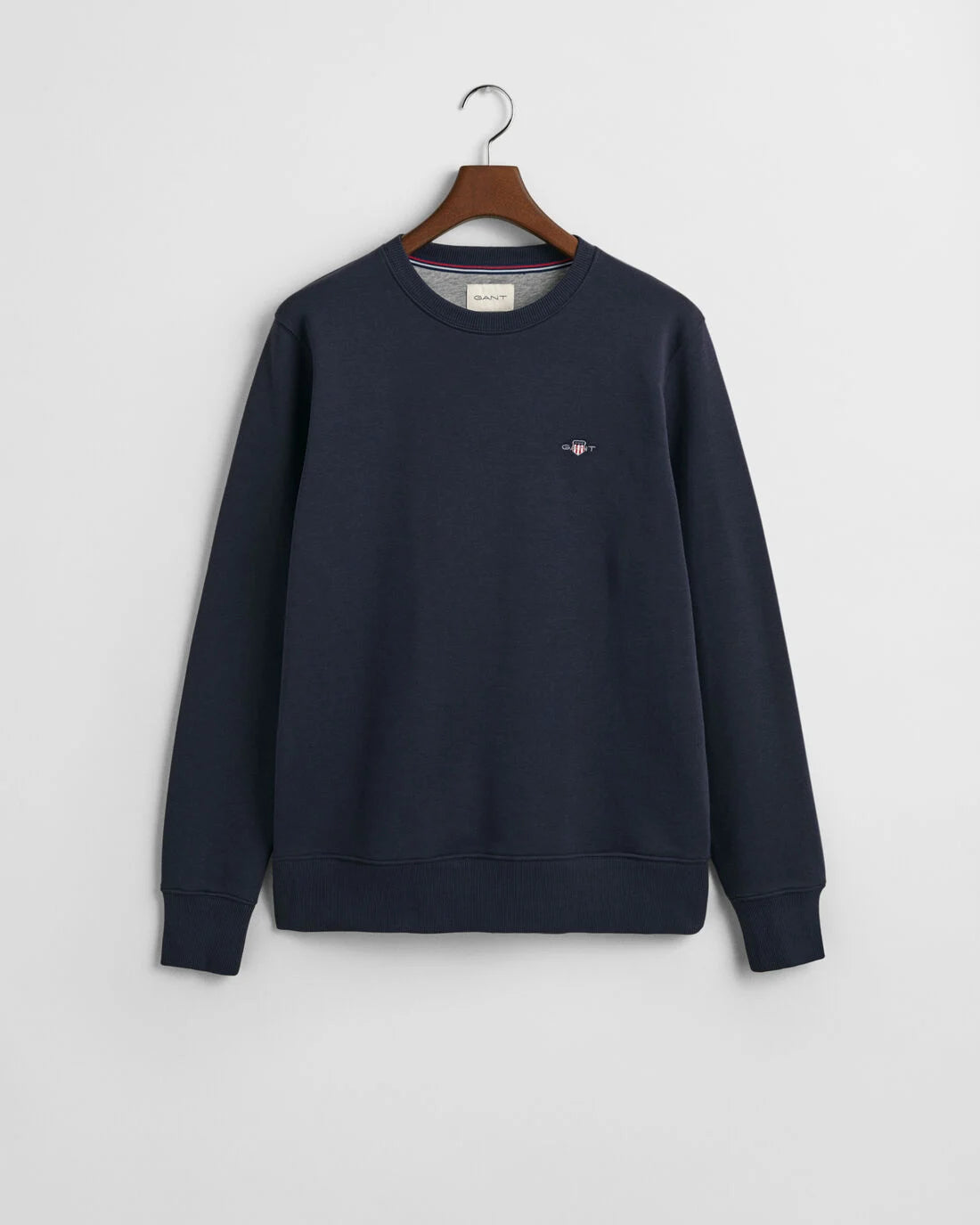 GANT Cotton Crew Neck Sweater - Navy