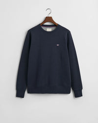 GANT Cotton Crew Neck Sweater - Navy