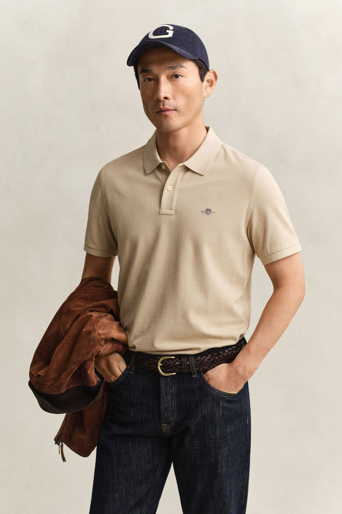 GANT Shield Polo Shirt - Oat
