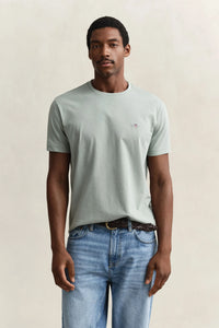 GANT Regular Shield Short Sleeve T-Shirt - Ceramic Grey