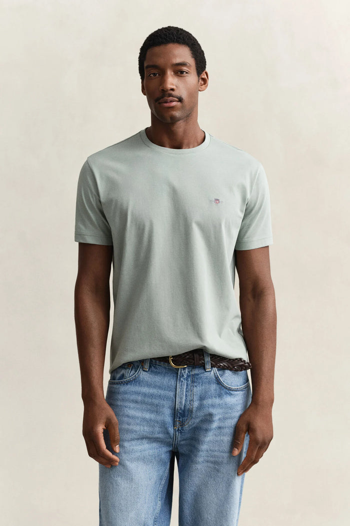 GANT Regular Shield Short Sleeve T-Shirt - Ceramic Grey