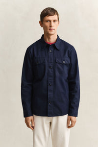 GANT Cotton Overshirt - Navy