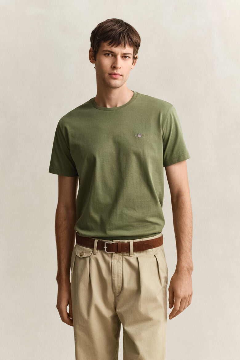 GANT Regular Shield Short Sleeve T-Shirt - Herb Green