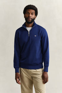 GANT Shield Half Zip Sweatshirt - Rich Navy