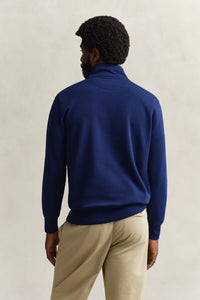 GANT Shield Half Zip Sweatshirt - Rich Navy