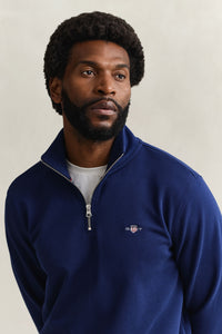GANT Shield Half Zip Sweatshirt - Rich Navy