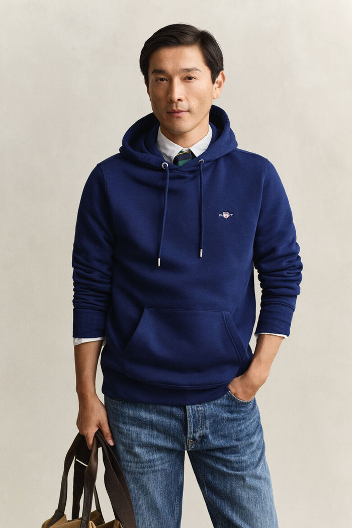 GANT Regular Shield Hoodie - Rich Navy
