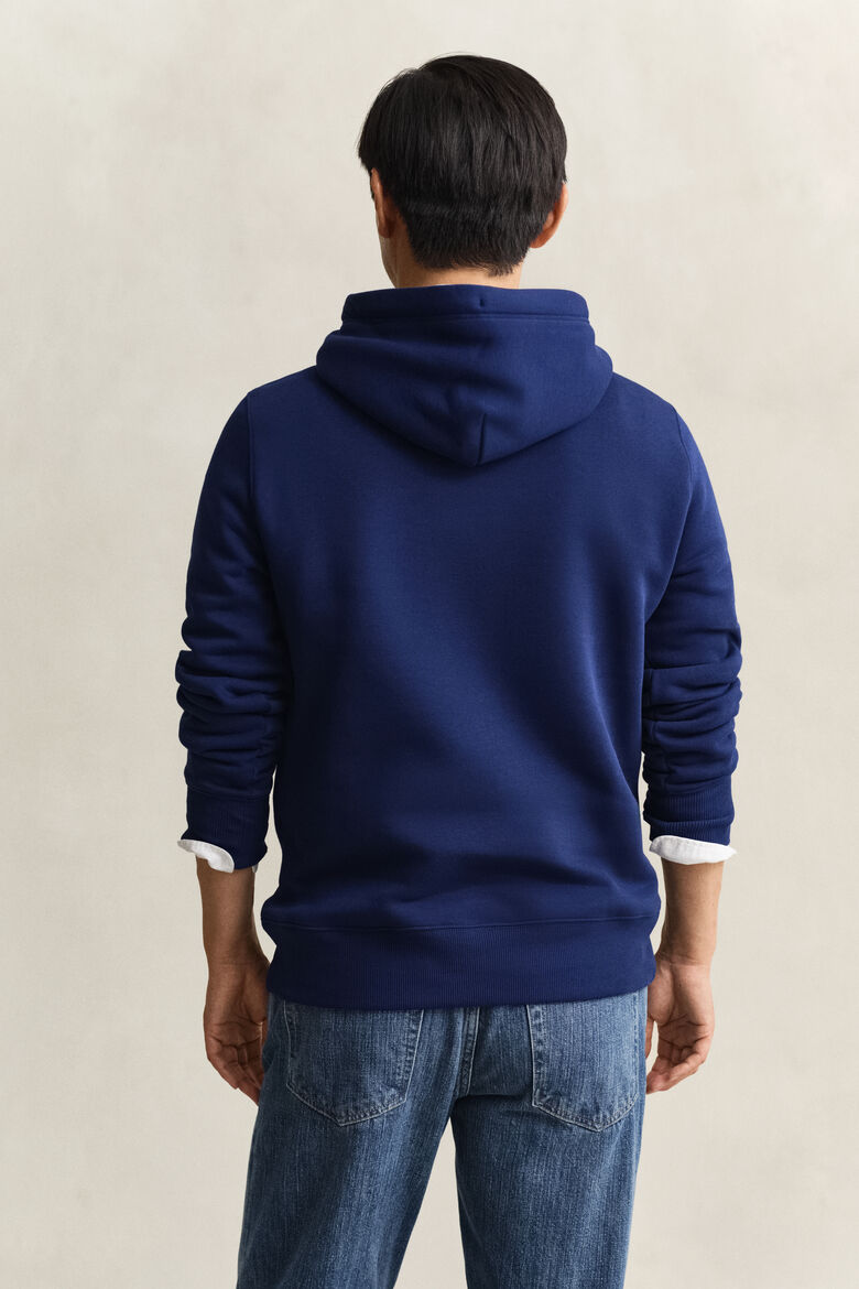 GANT Regular Shield Hoodie - Rich Navy