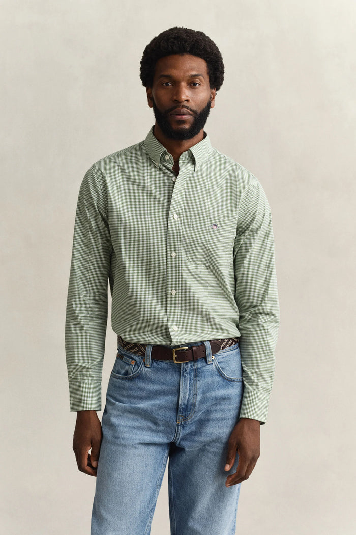 GANT Regular Fit Classic Poplin Shirt - Herb Green