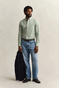 GANT Regular Fit Classic Poplin Shirt - Herb Green