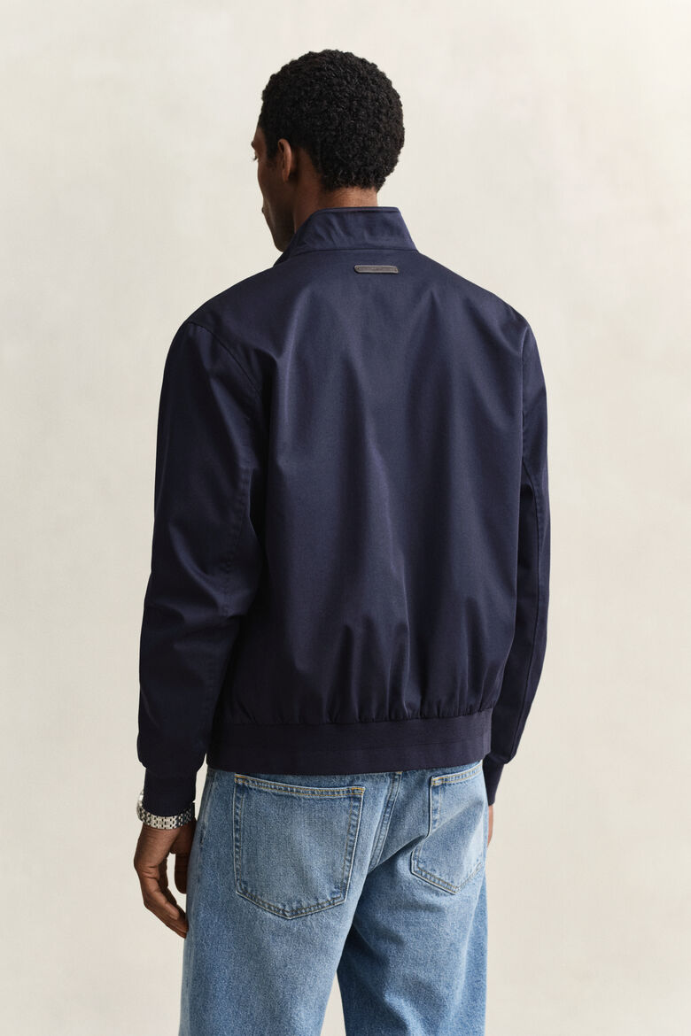 GANT Cotton Blend Harrington Jacket - Navy