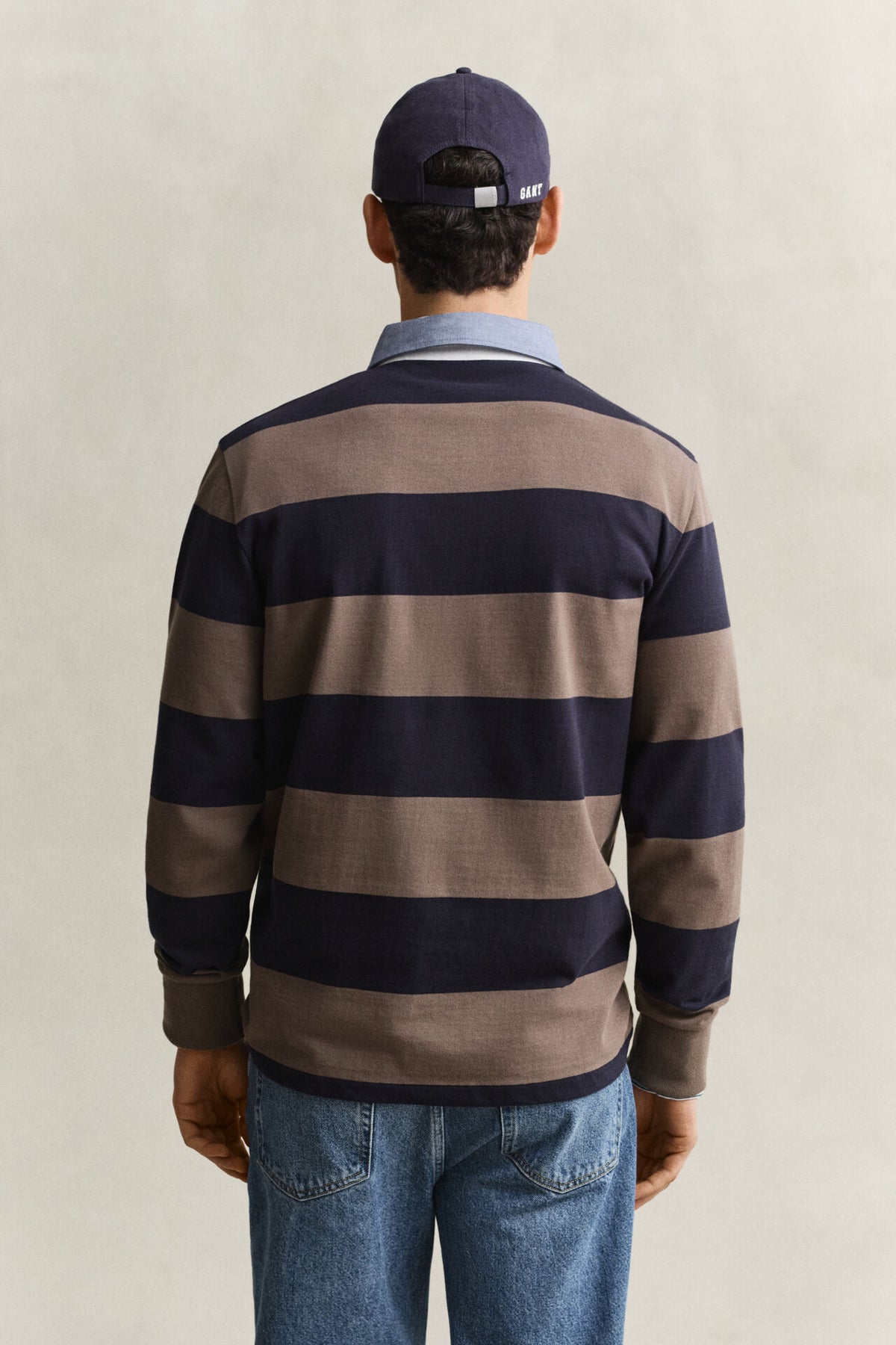 GANT Classic Heavy Rugger Long Sleeve Polo - Taupe