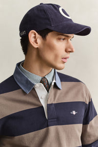 GANT Classic Heavy Rugger Long Sleeve Polo - Taupe
