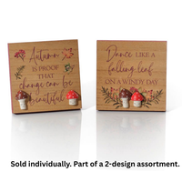 LANGS Toadstool Tales Wood 3D Mushrooms Plaque 12cm - 1Pc