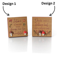 LANGS Toadstool Tales Wood 3D Mushrooms Plaque 12cm - 1Pc