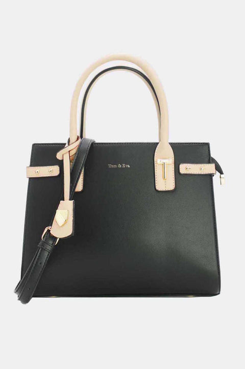 COPE CLOTHING : Minimalist Double-Carry Handbag - Black